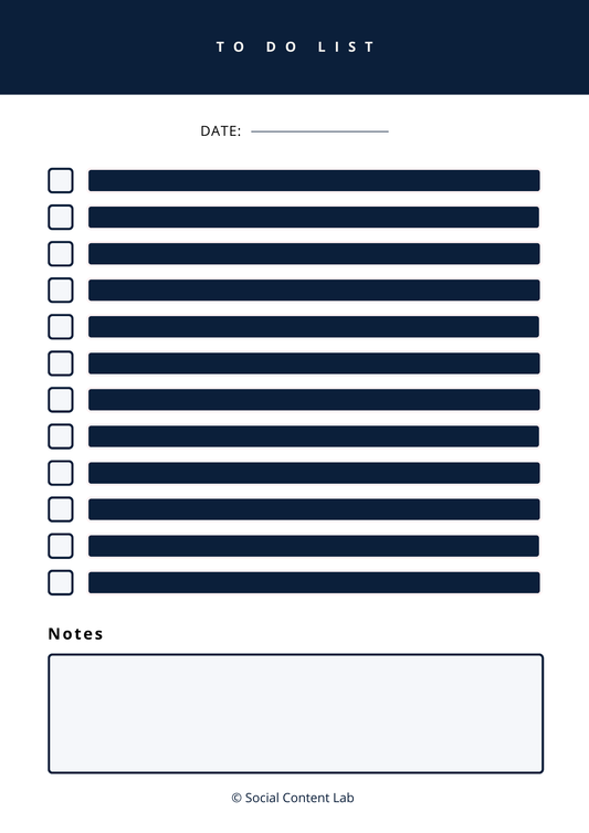 Social Content Lab Workbook template (A4)